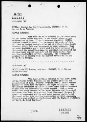 Thumbnail for MAR, FIFTH FIELD DEPOT, SUPPLY SERVICE, FMF, PAC > Rep of opers in the invasion of Guam Island, Marianas, 7/21/44-8/19/44