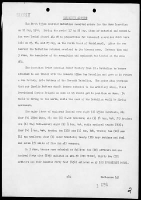 MAR, FIRST 155mm HOWITZER BN, CORPS ARTY, III PHIB CORPS HDQTRS > Rep of opers in the invasion & occupation of Guam Island, Marianas, 7/21/44-8/10/44