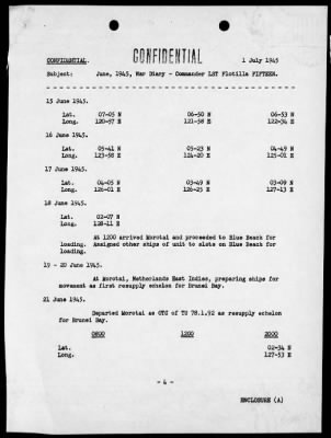 COM LST FLOT 15 > War Diary, 6/1-30/45