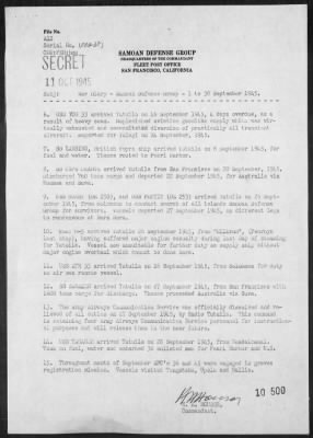 COM SAMOAN DEFENSE > War Diary, 9/1-30/45