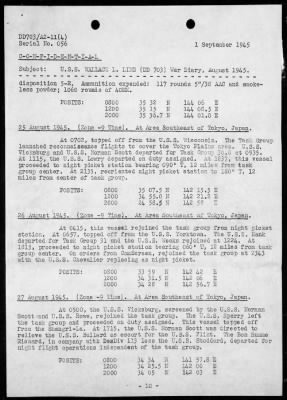 USS WALLACE L LIND > War Diary, 8/1-31/45