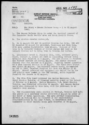 COM SAMOAN DEFENSE GR > War Diary, 8/1-31/45