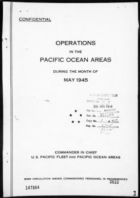 CINPAC > Report of operations in Pacific Ocean Area, May, 1945