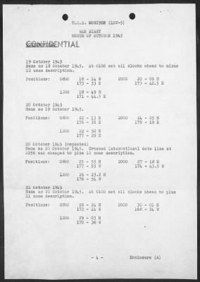 Thumbnail for USS MONITOR > War Diary, 10/1-31/45
