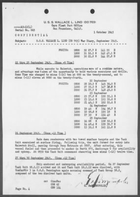 USS WALLACE L LIND > War Diary, 9/1-30/45