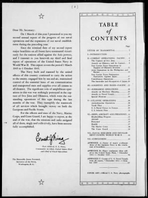 FLEET ADM ERNEST J KING, USN > Final official report covering combat operations for the period March 1, 1945 to October 1,1945