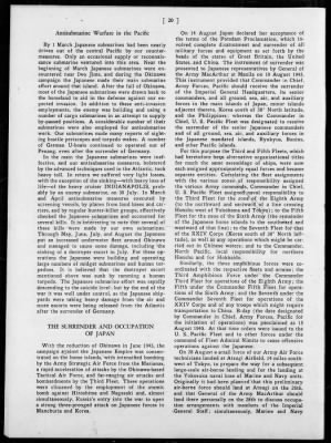 FLEET ADM ERNEST J KING, USN > Final official report covering combat operations for the period March 1, 1945 to October 1,1945