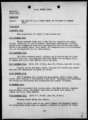 USS BREESE > War Diary, 11/1-30/45