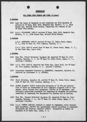 COM MTB RONs, PHILSEAFRON > War Diary, 10/1-31/45