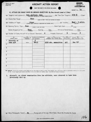 Thumbnail for VF-21 > ACA Reports Nos 22-46 - Air operations against the Palau Islands & Formosa, 9/18/44 - 1/22/44 and attacks on Jap Fleet on 10/25/44