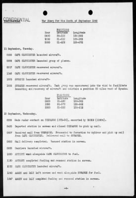 USS VAN VALKENBURGH > War Diary, 9/1-30/45