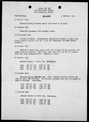 USS LST-627 > War Diary, 10/1-31/45