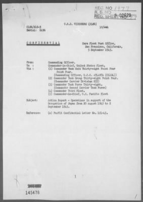 USS VICKSBURG > Report of operations in support of the occupation of Japan, 8/20/45 - 9/2/45