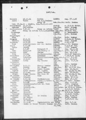 Camp Records - Prisoner Lists > Post-War Prisoner List (A, C-G)