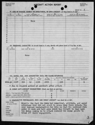 Thumbnail for VP-16 > ACA Report #1 - Action with enemy aircraft west of the Marianas Islands, 6/23/44