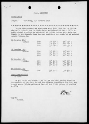 USS LEXINGTON > War Diary, 11/1-30/45