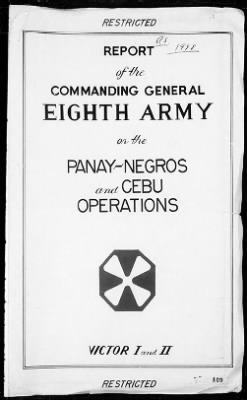 Thumbnail for ARMY, 8th > Rep of operations in the invasions & occupation of the Philippines, 1/29/45-8/20/45