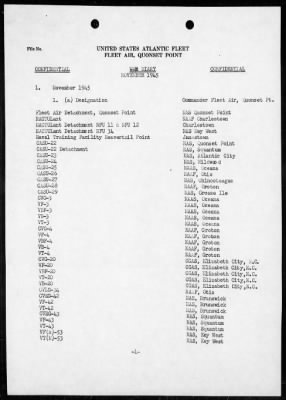 COM FLEET AIR QUONSET POINT > War Diary, 11/1-30/45