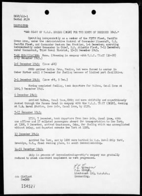 Thumbnail for USS BREESE > War Diary, 12/1/45 TO 1/15/46