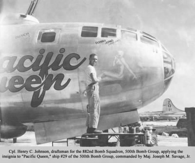 Thumbnail for 882nd Other > Nose Art - Pacific Queen by Corporal Johnson