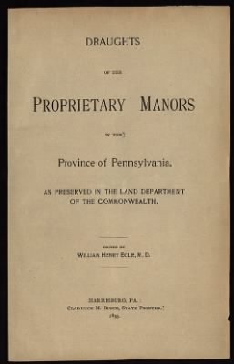 Thumbnail for Draughts of the Proprietary Manors in the Province of Pennsylvania > ␀