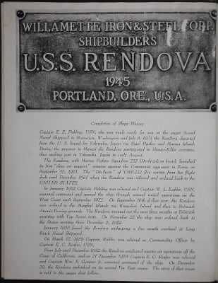 Thumbnail for USS Rendova (CVE-114) > 1953