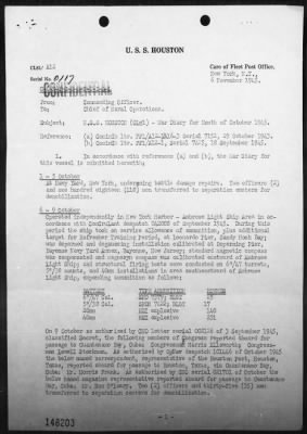 USS HOUSTON > War Diary, 10/1-31/45