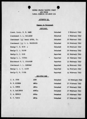 Thumbnail for VPB-131 > War History, VB 131, 3/8/43 to 10/1/44 & VPB 131, 10/1/44 to 9/2/45