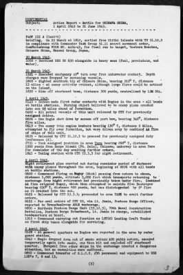 Thumbnail for USS YOLO > Report of operations in the invasion and occupation of Okinawa Shima, Ryukyu Islands, 4/1/45-6/21/45