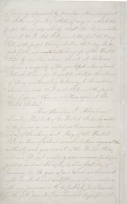 1863 - Emancipation Proclamation