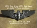 Thumbnail for 310th BG, 379th BS, Lt Dudley Thorne, Lost on 1 Feb. 1944 (shot-down at Sea)