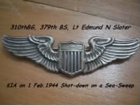 Edmund Slater, KIA on Sea-Sweep on 1 Feb. 1944