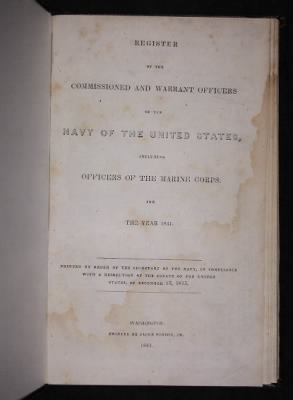 Thumbnail for Register of the Commissioned and Warrant Officers ([Blank]) > 1841