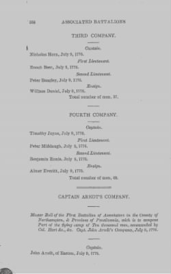 Volume XIV > Muster Rolls and Papers Relating to the Associators and Militia of the County of Northampton.