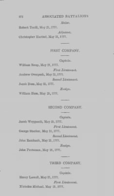 Volume XIV > Muster Rolls and Papers Relating to the Associators and Militia of the County of Northampton.