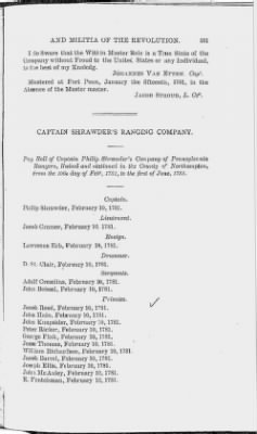 Volume XIV > Muster Rolls and Papers Relating to the Associators and Militia of the County of Northampton.