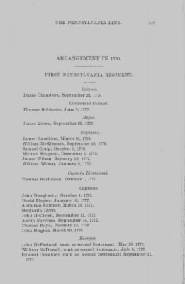 Volume XV > Arrangement of the Pennsylvania Line 1777-1778-1780.