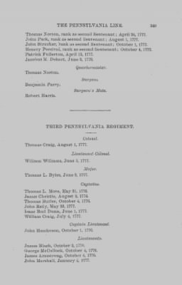 Thumbnail for Volume XV > Arrangement of the Pennsylvania Line 1777-1778-1780.