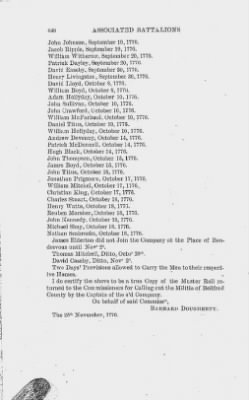 Volume XIV > Muster Rolls and Papers Relating to the Associators and Militia of the County of Bedford.