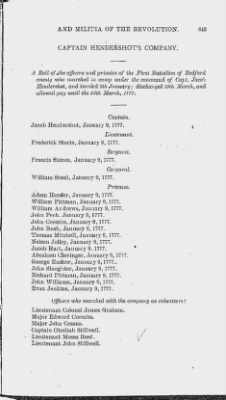 Volume XIV > Muster Rolls and Papers Relating to the Associators and Militia of the County of Bedford.