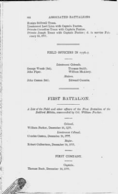 Thumbnail for Volume XIV > Muster Rolls and Papers Relating to the Associators and Militia of the County of Bedford.