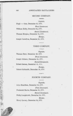 Volume XIV > Muster Rolls and Papers Relating to the Associators and Militia of the County of Bedford.