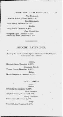 Volume XIV > Muster Rolls and Papers Relating to the Associators and Militia of the County of Bedford.