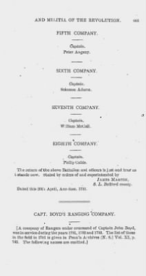 Volume XIV > Muster Rolls and Papers Relating to the Associators and Militia of the County of Bedford.