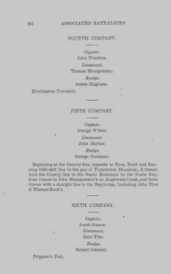 Volume XIV > Muster Rolls and Papers Relating to the Associators and Militia of the County of Bedford.