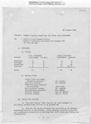 Thumbnail for Central Files > 910.93 Reports: Weekly Progress (July 1948-March 1949)