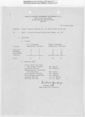 Thumbnail for Central Files > 910.93 Reports: Weekly Progress (July 1948-March 1949)