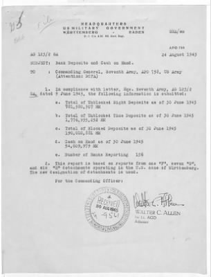 Balance Sheets of Land Control Banks, n.d.; 1944-1946