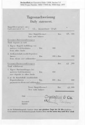 Balance Sheets of Land Control Banks, n.d.; 1944-1946