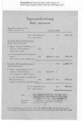 Balance Sheets of Land Control Banks, n.d.; 1944-1946